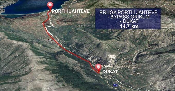 Orikum-Dukat, 70 mln euro pÃ«r 14 km: Projekti nuk parashikon tunelin e Llogarase